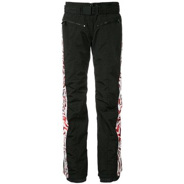 Zebra striped ski trousers