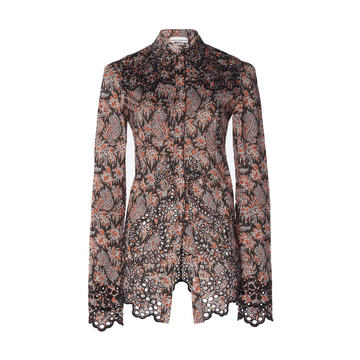 Floral Cotton Button Down Shirt