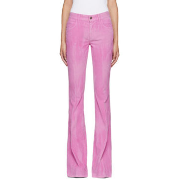 Pink New Flare Corduroy Trousers
