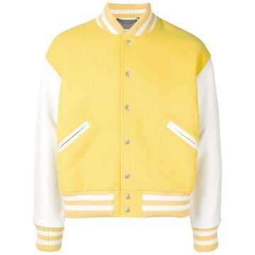 contrast sleeve varsity jacket