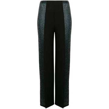 panel straight trousers