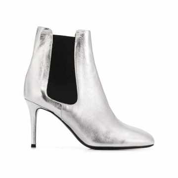 metallic ankle boots