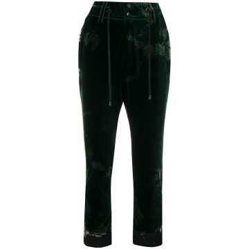 bleached crushed style trousers