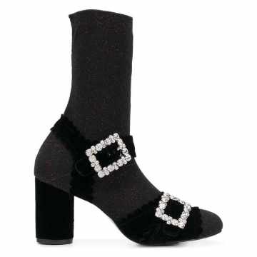 ankle strap sock boots
