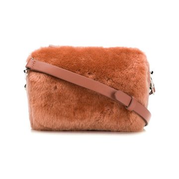 fur camera crossbody bag