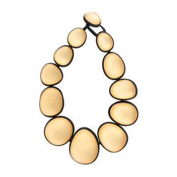 two-tone oversized bead necklace