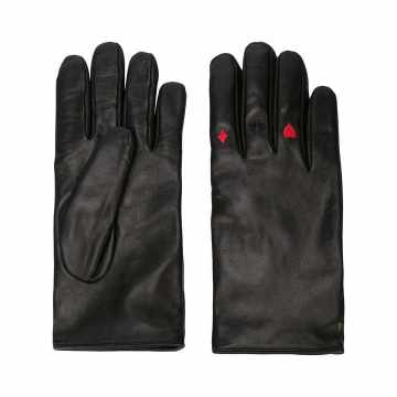 card suit embroidered gloves