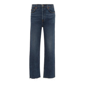 Stovepipe High-Rise Cropped Jeans