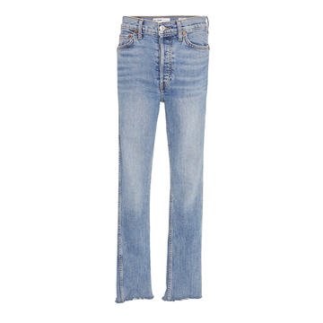 Double-Needle High-Rise Straight-Leg Jeans