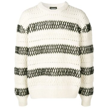 striped embroidered jumper