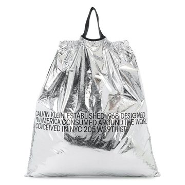 metallic shopper bag