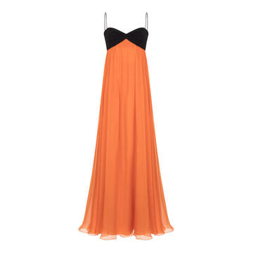 Two-Tone Silk-Blend Gown