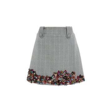 Embellished Mini Skirt