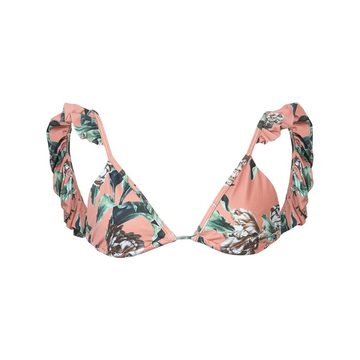 Botanica print ruffle bikini top