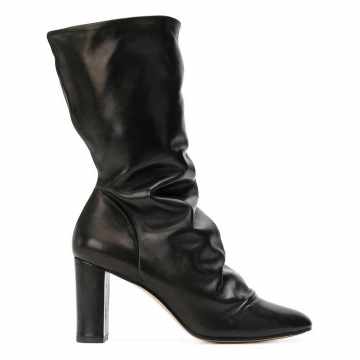 slouch creased boots