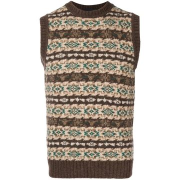 patterned sleeveless jumper