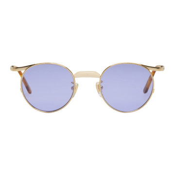 Gold Endura Round Sunglasses