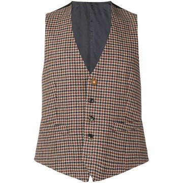 checked tailored waistcoat