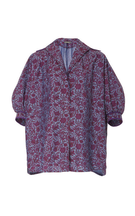 Liberty Cotton Printed Button Front Shirt展示图