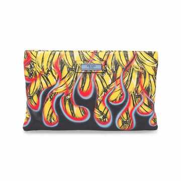 flame print clutch