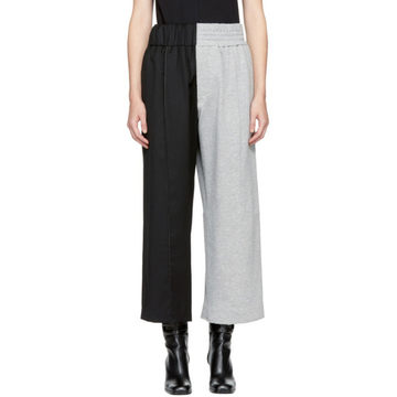 Black & Grey Half & Half Trousers