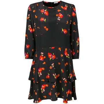 floral print ruffled dress