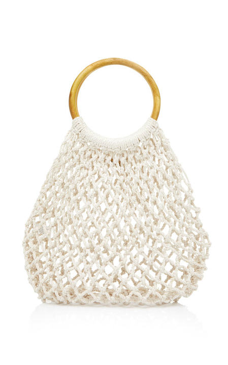 Blake Crocheted Cotton Tote Bag展示图