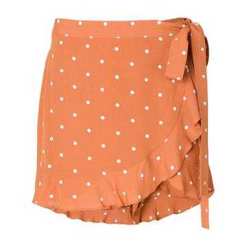 dotted wrap skirt