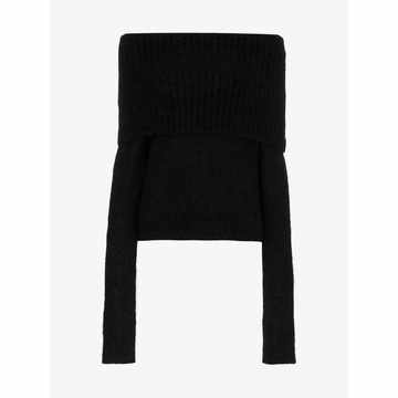 off-the-shoulder wool jumper