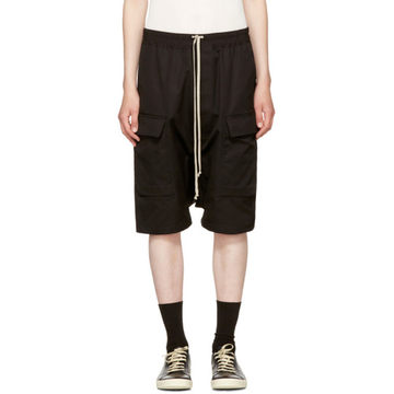 Black Cargo Pods Shorts