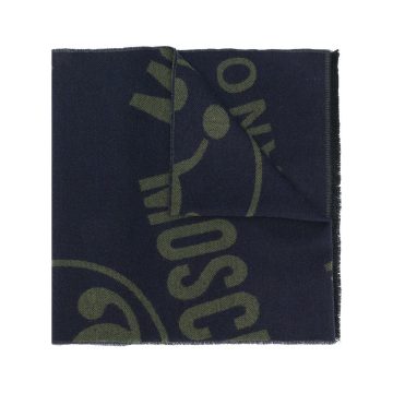 fringed logo scarf