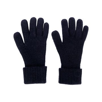 ribbed knitted gloves