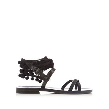 Anna pompom-embellished leather sandals