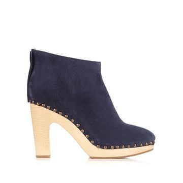 Shearling-lined suede ankle boots