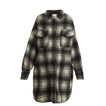 Gario oversized checked wool-blend coat