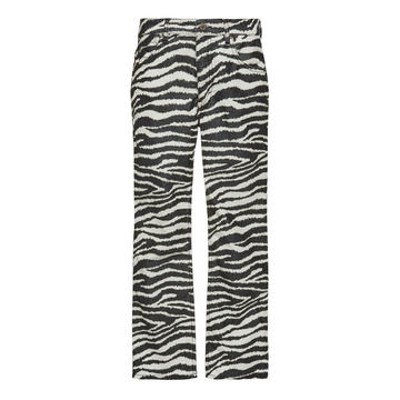 Apolo Animal-Print Stretch-Cotton Straight-Leg pants