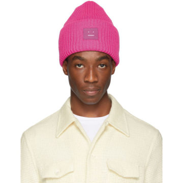粉色 Pansy N 毛线帽