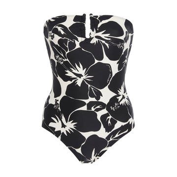 Floral-Print Bandeau Swimsuit