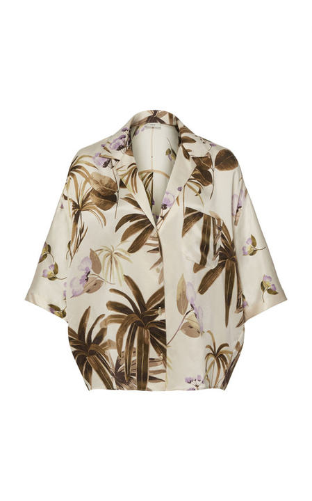 Mixed Silk Tropical Garden Pj Shirt展示图