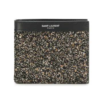 glitter embellished billfold wallet