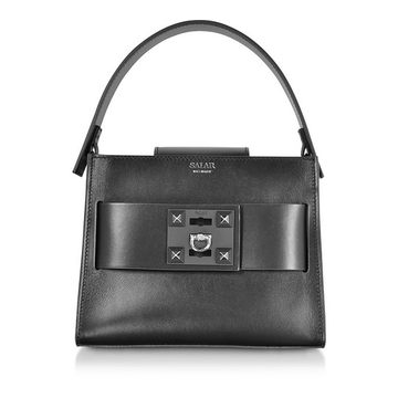 Ludo Basic Black Leather Satchel Bag