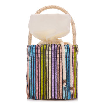 Beaded Straw Mini Bag