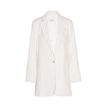 Pinstripe Cotton-Blend Blazer