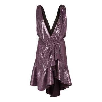 Sequin Drape Mini Dress