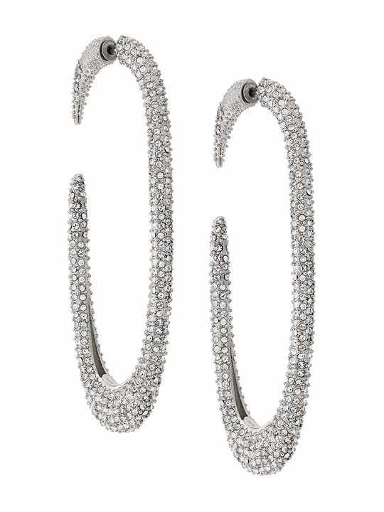 crystal embellished hoop earrings展示图