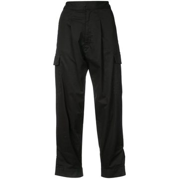 high-waist cropped trousers