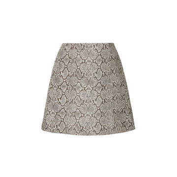 Faux Snakeskin Mini Skirt