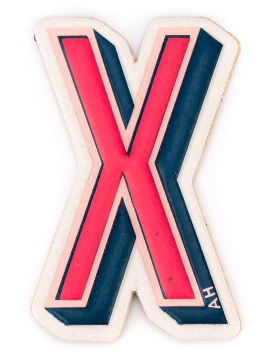 'X'皮革贴纸展示图