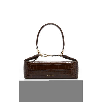 Olivia Croc Embossed Leather Bag