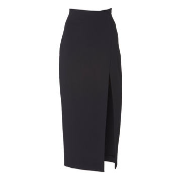 Slit Cotton Pencil Skirt